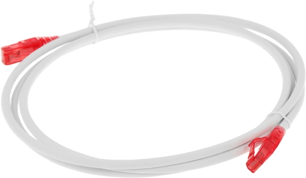 Патч-корд Hyperline PC-LPM-UTP-RJ45-RJ45-C5e-2M-LSZH-WH PC-LPM-UTP-RJ45-RJ45-C5E-2M UTP RJ-45 вил.-вилка RJ-45 кат.5E 2м белый LSZH (уп.:1шт) 24AWG