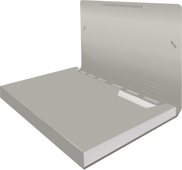 Портфель Бюрократ -BPR6GREY 6 отдел. A4 пластик 0.7мм серый