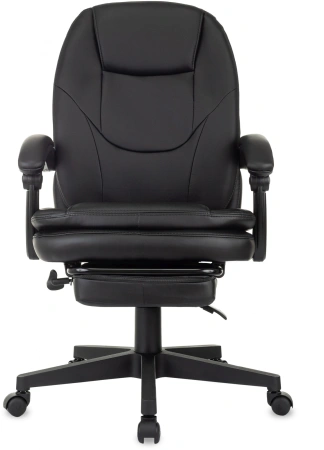 Кресло руководителя Бюрократ CH-868N-BF черный эко.кожа крестов. пластик подст.для ног