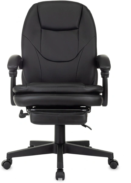 Кресло руководителя Бюрократ CH-868N-BF черный эко.кожа крестов. пластик подст.для ног