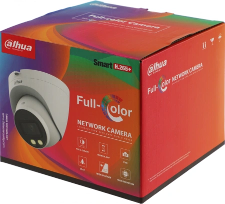 Видеокамера IP Dahua DH-IPC-HDW2449TP-S-LED-0280B 2.8-2.8мм цв. корп.:белый