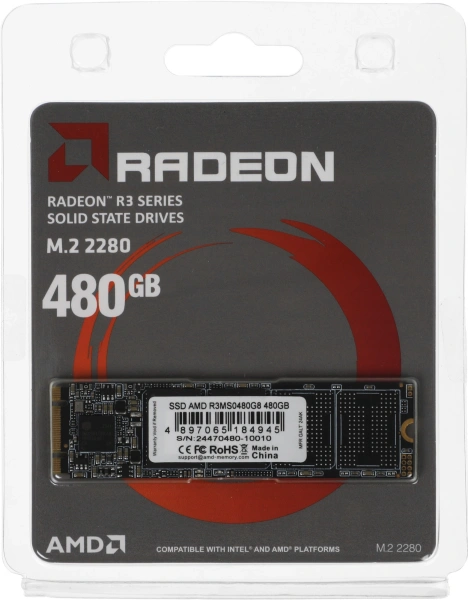 Накопитель SSD AMD SATA 480GB R3MS0480G8 Radeon M.2 2280