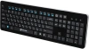 Клавиатура Оклик 870S черный USB беспроводная slim Multimedia