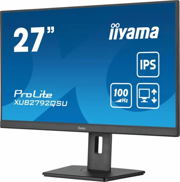 Монитор Iiyama 27" XUB2792QSU-B6 IPS WQ чер 0.4ms HDMI DP USB M/M HAS Piv 100Hz 350cd