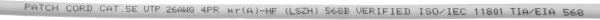 Патч-корд NTSS NTSS-PC-UTP-RJ45-5e-5.0-LSZH-WT (NTSS-PC-UTP-RJ45-5E-5.0-LSZH) UTP RJ-45 вил.-вилка R