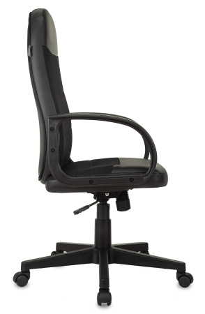 Кресло руководителя Бюрократ CH-808AXSN черный текстиль/эко.кожа крестов. пластик