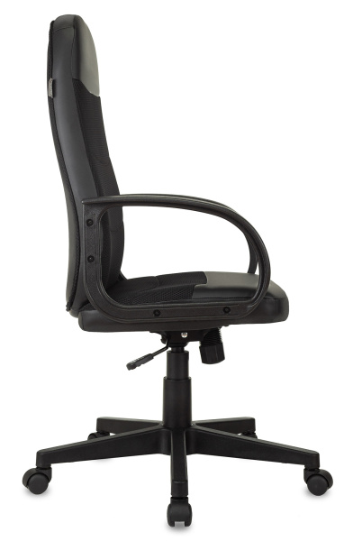 Кресло руководителя Бюрократ CH-808AXSN черный текстиль/эко.кожа крестов. пластик