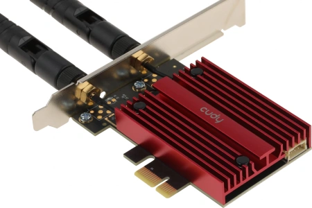 Сетевой адаптер Wi-Fi + Bluetooth Cudy WE3000S АХ5400 PCI Express (ант.внеш.съем) 2ант.