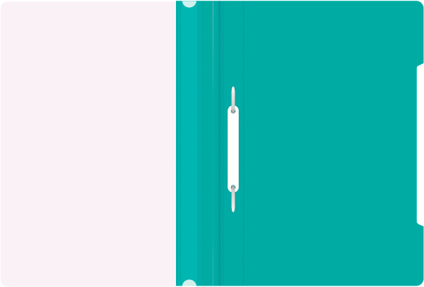 Папка-скоросшиватель Бюрократ -PS20TURG A4 прозрач.верх.лист пластик бирюзовый 0.12/0.16