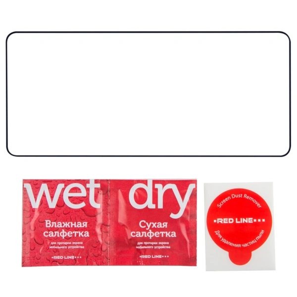 Защитное стекло для экрана Redline черный для Xiaomi 14 2.5D 1шт. (УТ000038131)