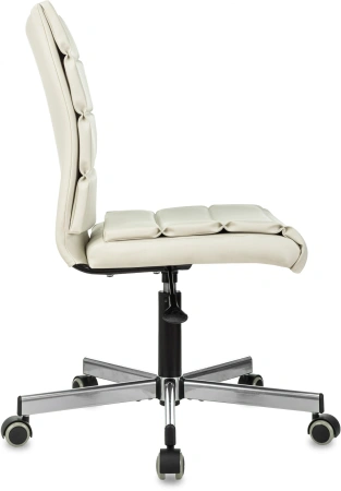 Кресло Бюрократ CH-320M бежевый эко.кожа крестов. металл
