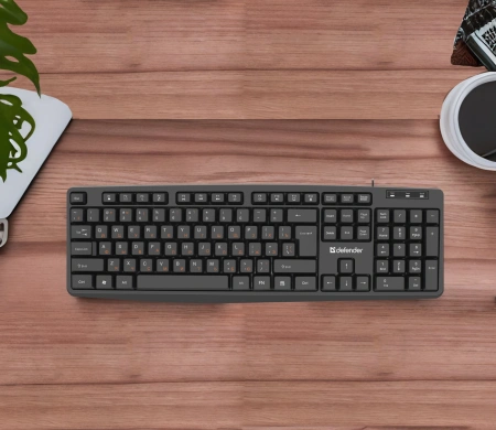 Клавиатура Defender Concept HB-164 черный USB Multimedia (45164)
