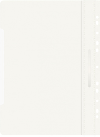 Папка-скоросшиватель Бюрократ PS-P20WH A4 прозрач.верх.лист боков.перф. пластик белый