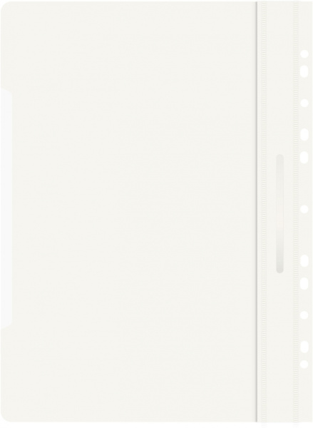 Папка-скоросшиватель Бюрократ PS-P20WH A4 прозрач.верх.лист боков.перф. пластик белый