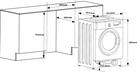 Стиральная машина Weissgauff WMI 6147 Inverter Steam класс:A+++ загрузка до 7кг отжим:1400об/мин белый инвертер