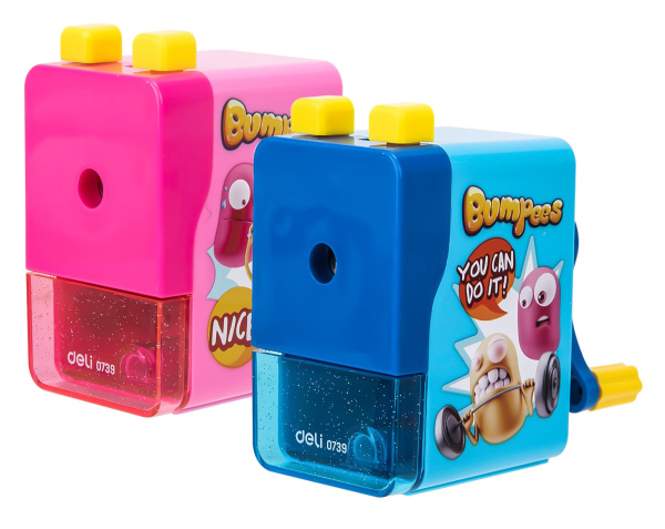 Точилка для карандашей механическая Deli E0739 1 отверстие пластик ассорти