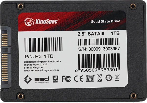 Накопитель SSD Kingspec SATA III 1Tb P3-1TB 2.5"
