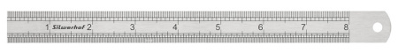 Линейка Silwerhof 160165 сталь нержавеющая дл.20см двухсторонняя шкала