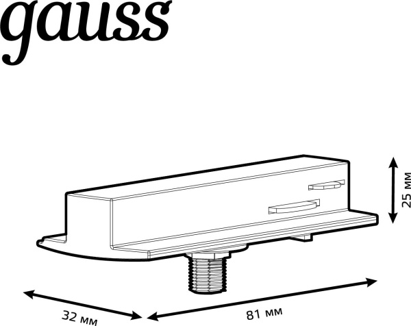 Адаптер Gauss TR126 черный
