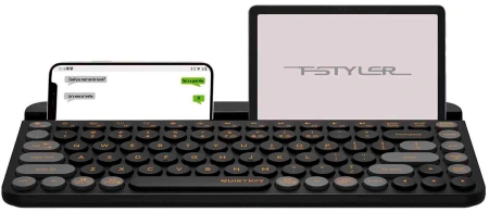 Клавиатура A4Tech Fstyler FBK30 черный/серый USB беспроводная BT/Radio slim Multimedia (FBK30 BLACKCURRANT)