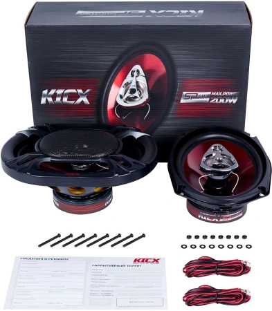 Колонки автомобильные Kicx SP 693 200Вт 92дБ 4Ом 16x23см (6x9дюйм) (ком.:2кол.) коаксиальные трехполосные