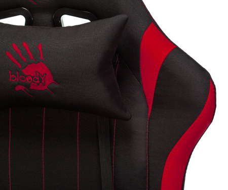 Кресло игровое A4Tech Bloody GC-950 черный/красный текстиль/эко.кожа крестов. металл