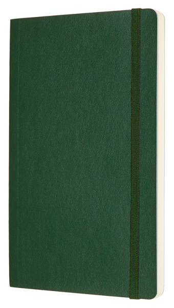 Блокнот Moleskine CLASSIC SOFT QP618K15 Large 130х210мм 192стр. нелинованный мягкая обложка зеленый