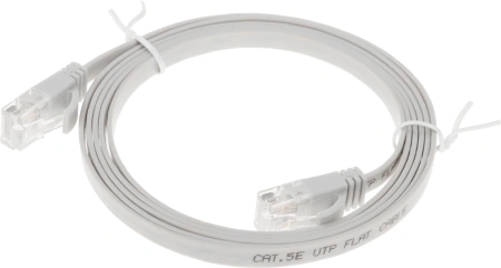 Патч-корд Buro BU-5E-FLAT-1.5M-G 1Гбит/с UTP 4 пары cat.5E Cu molded 1.5м серый RJ-45 (m)-RJ-45 (m)