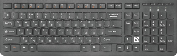 Клавиатура + мышь Defender Columbia C-775 клав:черный мышь:черный USB беспроводная slim Multimedia (45775)