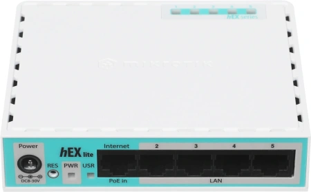 Роутер MikroTik hEX lite (RB750R2) 10/100BASE-TX белый