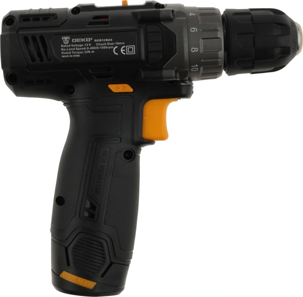 Дрель-шуруповерт Deko GCD12DU3 SET2 FU-Li-Ion аккум. патрон:быстрозажимной (063-4146)