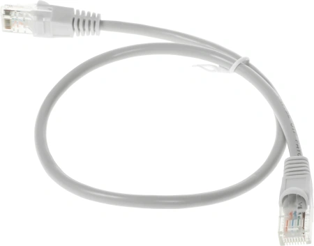Патч-корд KingPrice KP-PC-c5e-0.5m-g 1Гбит/с UTP 4 пары cat.5E CCA molded 0.5м серый RJ-45 (m)-RJ-45 (m)