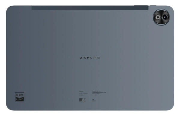 Планшет Digma Pro Empire G99 (2.2) 8C RAM8Gb ROM256Gb 12" In-Cell 2000x1200 4G 2Sim Android 14 серый 16Mpix 8Mpix BT WiFi microSD 2Tb 10000mAh