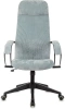 Кресло руководителя Бюрократ CH-610 Fabric серо-голубой Light-28 крестов. пластик