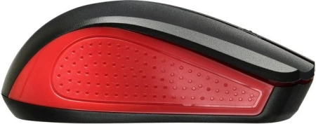 Мышь Оклик 485MW черный/красный оптическая (1200dpi) беспроводная USB для ноутбука (3but)