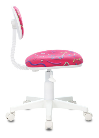 Кресло детское Бюрократ CH-W201NX малиновый Sticks 05 крестов. пластик пластик белый