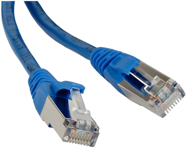 Патч-корд Lanmaster LAN-PC45/S5E-5.0-BL FTP RJ-45 вил.-вилка RJ-45 кат.5E 5м синий LSZH (уп.:1шт)