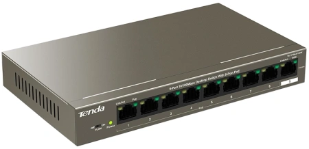 Коммутатор Tenda TEF1109P-8-102W (L2) 9x100Мбит/с 8PoE 92W неуправляемый
