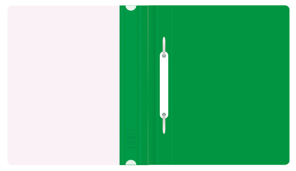 Папка-скоросшиватель Бюрократ Люкс -PSL20A5GRN A5 прозрач.верх.лист пластик зеленый 0.14/0.18