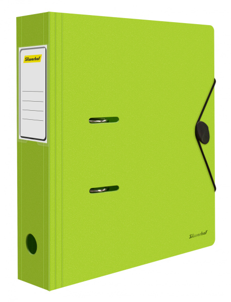 Папка-регистратор Silwerhof 355051 A4 70мм полифом салатовый