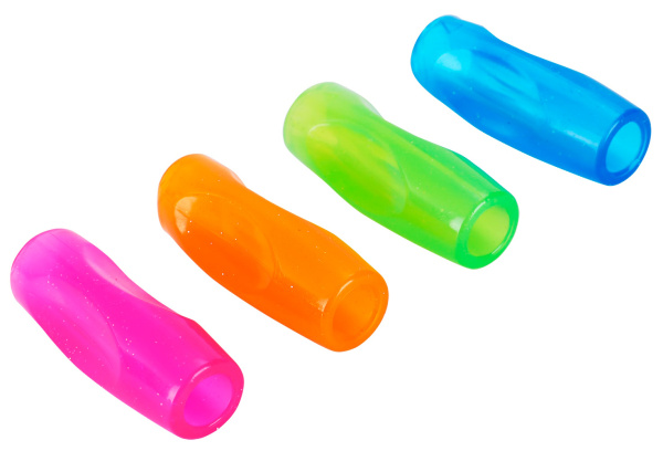 Колпачок-манжета для чернографитных карандашей Deli EU75002 Neon силикон ассорти (упак.:4шт)