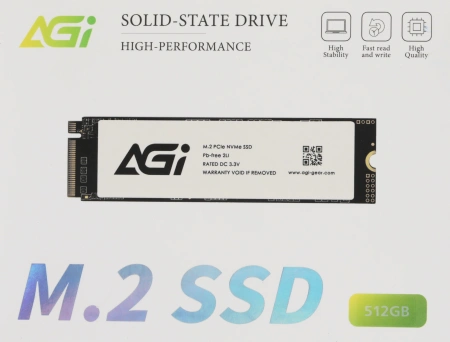 Накопитель SSD AGi PCIe 3.0 x4 512GB AGI512GIMAI298 AI298 M.2 2280