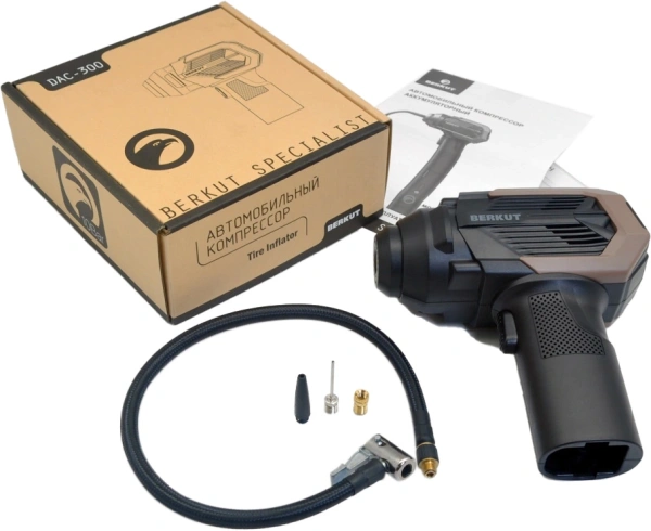 Автомобильный компрессор Berkut DAC-300 без аккумулятора 45л/мин шланг 0.5м