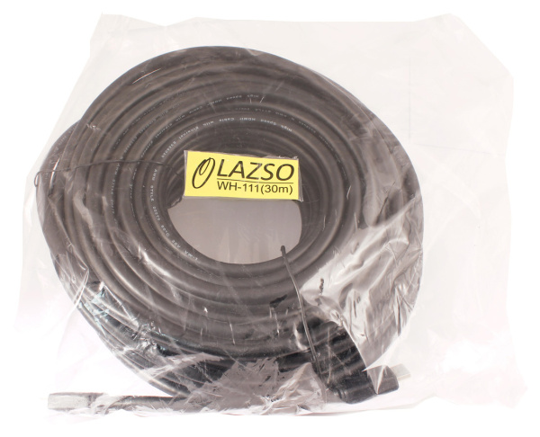 Кабель аудио-видео LAZSO WH-111 HDMI (m)/HDMI (m) 30м. позолоч.конт. черный (WH-111(30M))