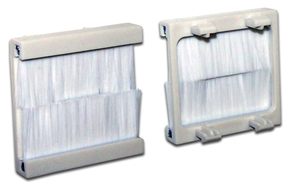 Щеточный ввод Lanmaster LAN-SIP-23BR-WH шир.45мм выс.45мм белый (упак.:1шт)