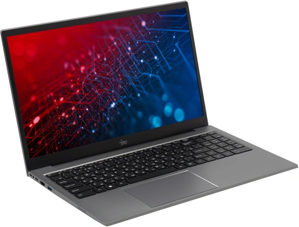 Ноутбук IRU Planio 15INPR N-series N100 16Gb SSD512Gb Intel UHD Graphics 15.6" IPS FHD (1920x1080) Windows 11 Professional grey WiFi BT Cam 5000mAh (2076072)