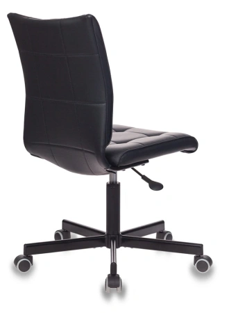 Кресло Бюрократ CH-330M черный Leather Black эко.кожа крестов. металл черный