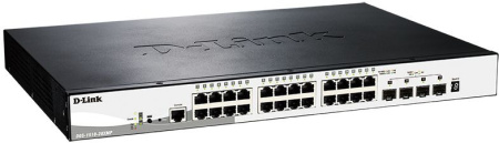 Коммутатор D-Link DGS-1510-28XMP/A1A 24G 4SFP+ 24PoE+ 370W управляемый