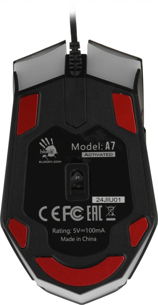 Мышь A4Tech Bloody A7 черный оптическая 6200dpi USB 8but