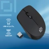 Мышь Оклик 486MW черный оптическая (1600dpi) беспроводная USB для ноутбука (3but)